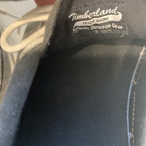 Timberland- US 10.5 gray canvas loafers boat shoes - Picture 7 of 8